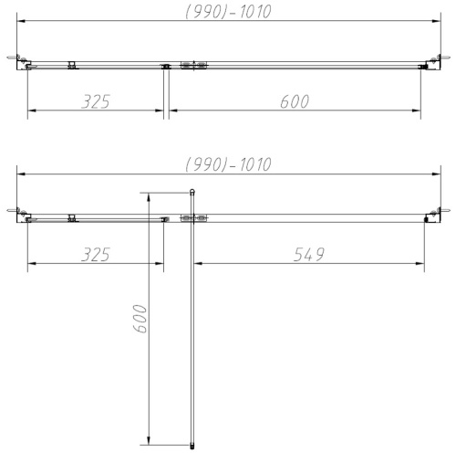 Душевой уголок Vincea Slim-N VSR-4SNP1010CLB