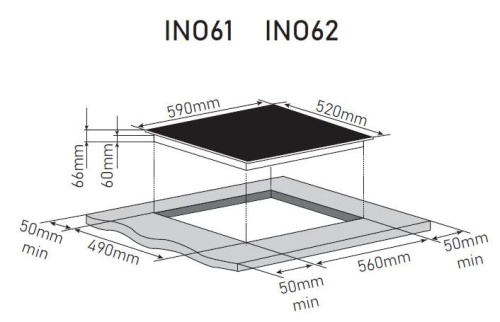 Индукционная варочная панель Zorg INO62 black matte