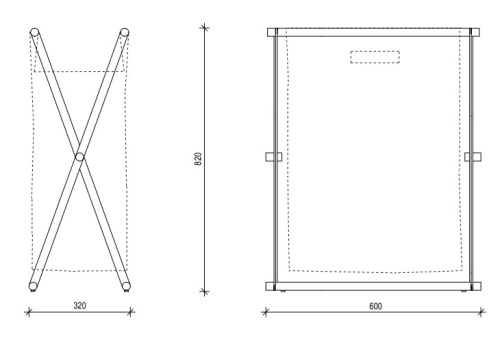 Корзина для белья Decor Walther Cross WB 0507760