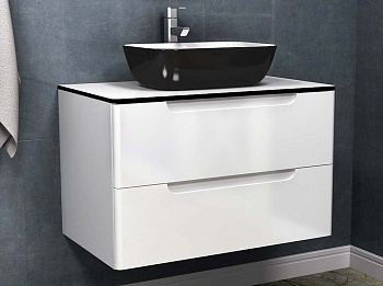 Тумба подвесная Vela Венеция 80П под столешницу белый глянец TU27065