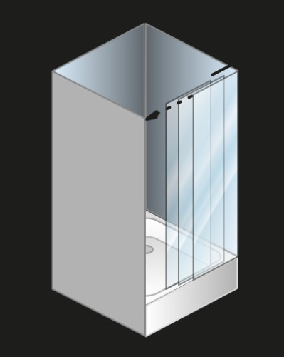 Душевая дверь Kolpa-San Luna TV3D/S 80 silver transparent 560050