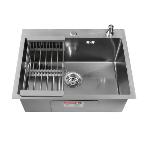 Комплект Arfeka Eco AR мойка 600*500, коландер, дозатор satin decor