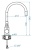 Смеситель для кухни Alveus FLEXA WHITE CHR 1147024