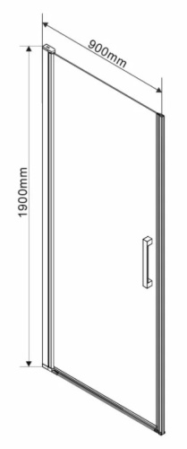 Душевая дверь Vincea Orta VPP-1O900CH-L