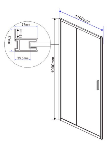 Душевая дверь Vincea Garda VDS-1G110CLGM
