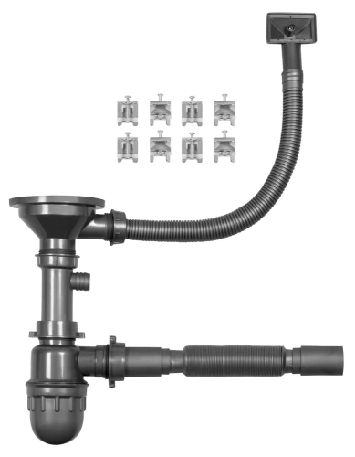 Мойка кухонная Arfeka Eco AR 650*500 R black PVD NANO