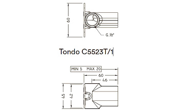 Смеситель для душа Nicolazzi C5523T/1