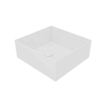 Раковина накладная 33х35 см GSG Ceramic Design Box BXLA33001, белый матовый