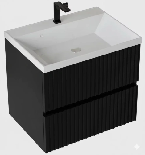 Тумба подвесная Vela Волна 70П под Classica (черный мат) черный гола TU8857