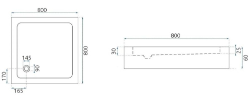 Душевой уголок Rea City Gold Brush 80x80 K6444