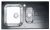 Мойка для кухни Alveus GLASSIX UP 20 RAL9005-90 (черный цвет) 860x500 1123823
