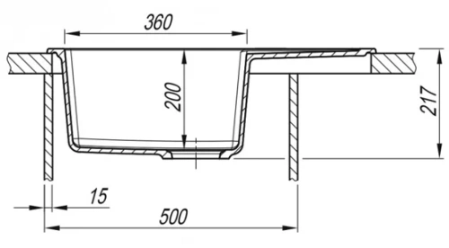 Мойка кухонная Arfeka ZIA 65 shadow grey