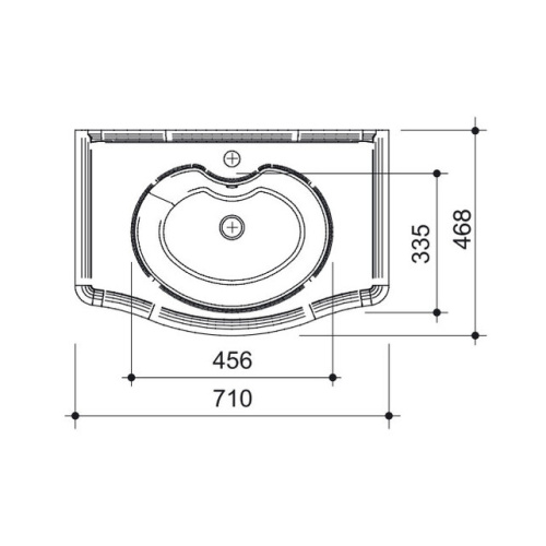 Умывальник Caprigo 158-G3070