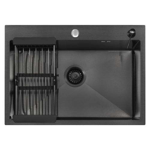 Комплект Arfeka Eco AR мойка 700*500, коландер, дозатор black