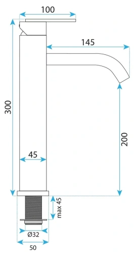 Смеситель для умывальника Rea Ontario gold matt B5509