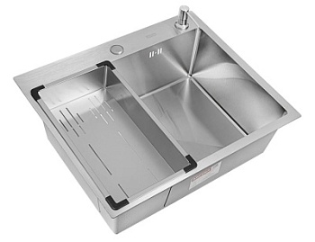 Комплект Arfeka Eco AR мойка 600*500, коландер G, дозатор satin