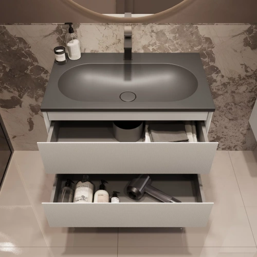 Тумба подвесная Vincea Welle 800 M.White Soft-touch VMC-2WL800MW