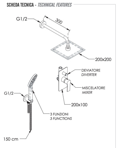 Душевая система Remer Energy EY09LS02UFS20