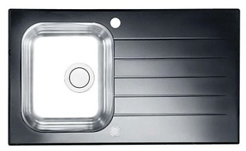 Мойка для кухни Alveus GLASSIX UP 10 RAL9005-90 (черный цвет) 860x500 1123820