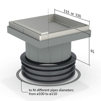 Душевой трап OMP Tea Kalamata Tileable 9977.592.9