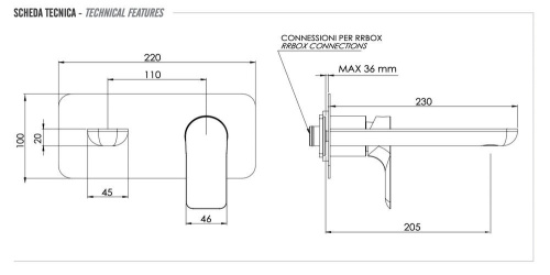 Смеситель для раковины Remer Infinity I15LKBXV, сталь