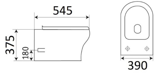 Унитаз подвесной Ceramalux CL 2100