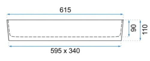 Умывальник Rea Denis Black Stone matt U6510