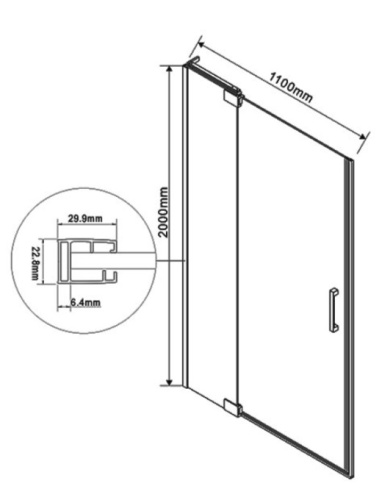 Душевая дверь Vincea Extra VDP-1E1011CL