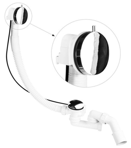 Сифон для ванны McAlpine Slim MP31SSF-CBR-1M