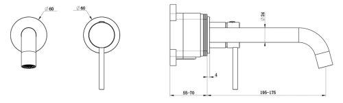 Набор душевой со смесителем Oliveeka OL-88939017+88869017-BN