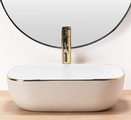 Умывальник Rea Belinda Gold Edge U8736