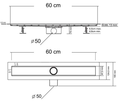 Трап для душа Vincea SAY OPTIMA -S 603.60.S.U