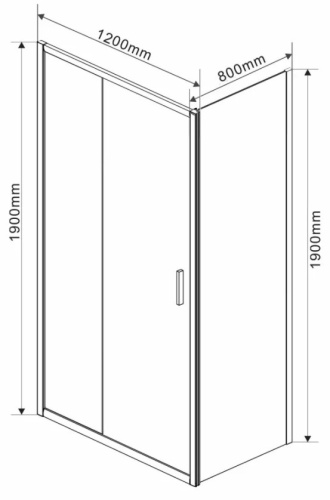 Душевой уголок Vincea Garda VSR-1G8012CL