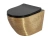 Унитаз подвесной Rea Carlo Flat Gold Brush Black C3300