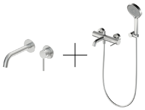 Душевая система для ванны со смесителем Oliveeka OL-639017+88869017-BN