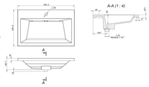 Умывальник Versalia Lotos 70
