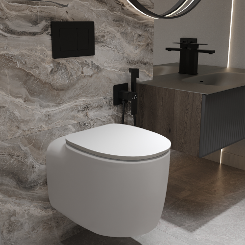 Комплект Oliveeka инсталляция OL-MQ-003 с унитазом OL-G27 и кнопкой OL-E12-MB