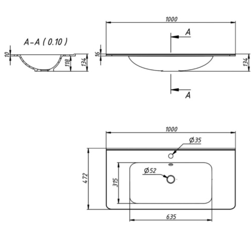 Раковина Vincea VCB-2VP100W