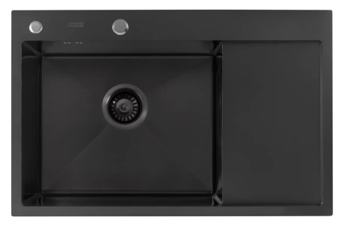 Мойка кухонная Arfeka Eco AR 780*500 L black PVD NANO