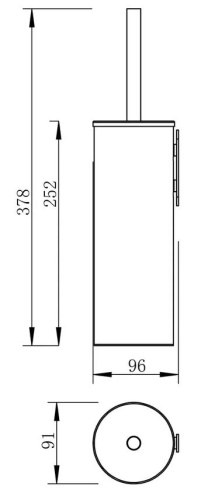 Ёршик настенный Vivi Felice F0613 BIANCO OPACO