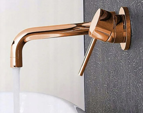 Смеситель для умывальника Rea Lungo Rose Gold B8548