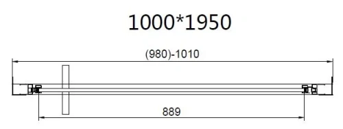 Душевая дверь Vincea Slim 8mm VDP-4SL100CLGM