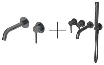 Душевая система для ванны со смесителем Oliveeka OL-889017+88869017-BGM