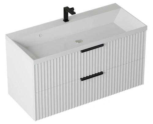 Тумба подвесная Vela Волна 80П под Classica (белый мат) черный хекси TU5870