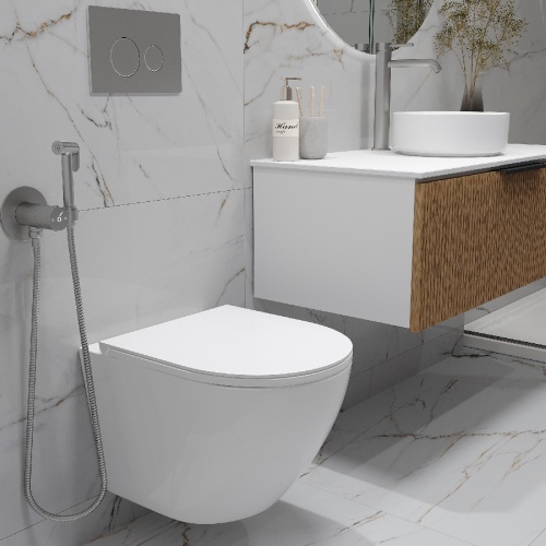 Комплект Oliveeka инсталляция OL-MQ-003 с унитазом OL-6016 и кнопкой OL-R22-BN