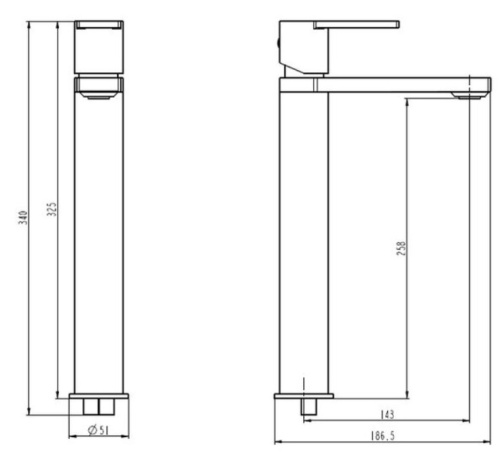 Смеситель для умывальника Caprigo Kub 54-023-brg