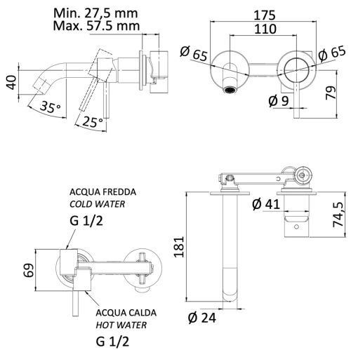 Смеситель для раковины Mariani Next B00565NSP