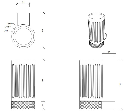 Стакан настенный Decor Walther Club WMG 0857582 Стакан настенный Decor Walther Club WMG 0857582