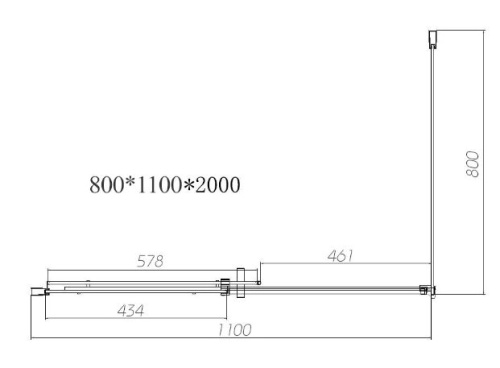 Душевой уголок Vincea Dice VSR-4D8011CLB