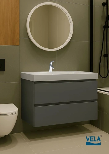 Тумба подвесная Vela Мира 80П под Classica (серая) TU8225